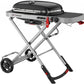 Weber Traveler Gas Outdoor BBQ Grill with Bonus 7' RV Propane Hookup Hose