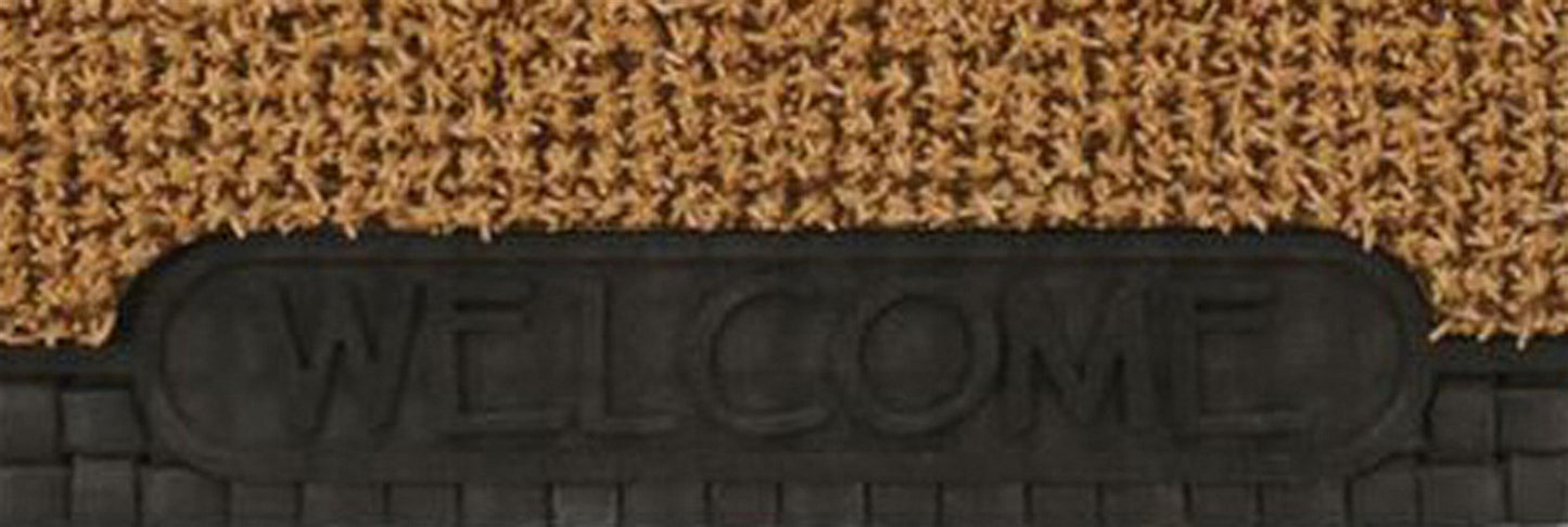 Scraper Door Mat 30'' x 18'' Black Tan Entry Door Patio Turf Star Design