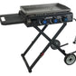 Razor 3 Burner Portable Griddle Collapsible Grill with Cart 30,000 BTU