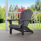 Keter Adirondack Chair Outdoor All Weather Plastic Deck Patio Pool Furniture