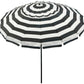 8' Beach Patio Market Tilt Umbrella w/ Auger Tip Carry Bag Blue or Black Stripes