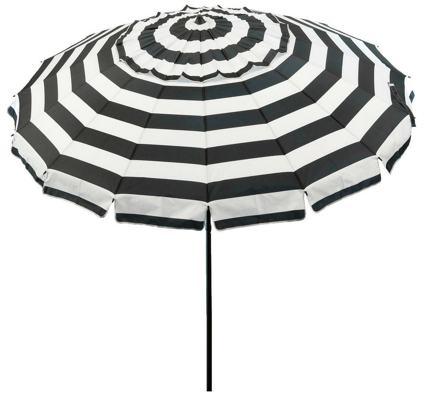 8' Beach Patio Market Tilt Umbrella w/ Auger Tip Carry Bag Blue or Black Stripes