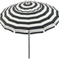8' Beach Patio Market Tilt Umbrella w/ Auger Tip Carry Bag Blue or Black Stripes