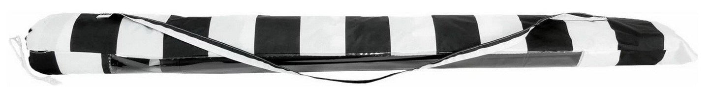 8' Beach Patio Market Tilt Umbrella w/ Auger Tip Carry Bag Blue or Black Stripes