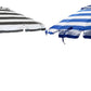 8' Beach Patio Market Tilt Umbrella w/ Auger Tip Carry Bag Blue or Black Stripes