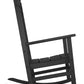 Outdoor Rocking Chair Patio Porch Rocker Durable Plastic Boards 350 lb Capacity