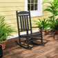 Outdoor Rocking Chair Patio Porch Rocker Durable Plastic Boards 350 lb Capacity
