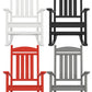 Outdoor Rocking Chair Patio Porch Rocker Durable Plastic Boards 350 lb Capacity