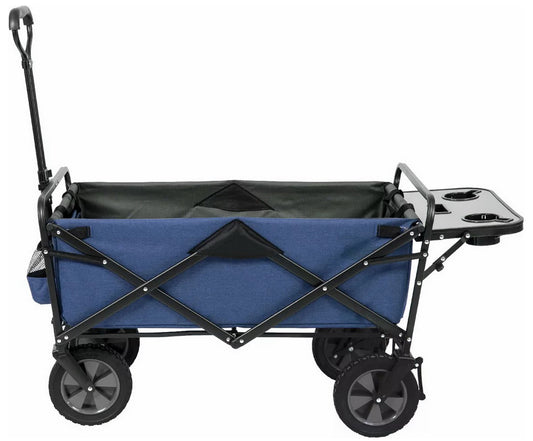 Folding Wagon Sports Utility Beach Cart with Table Mac Supplies Tote