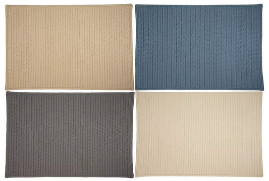 2' x 3' Reversible Indoor Outdoor Rug Rectangle Braided Polypropylene Door Mat
