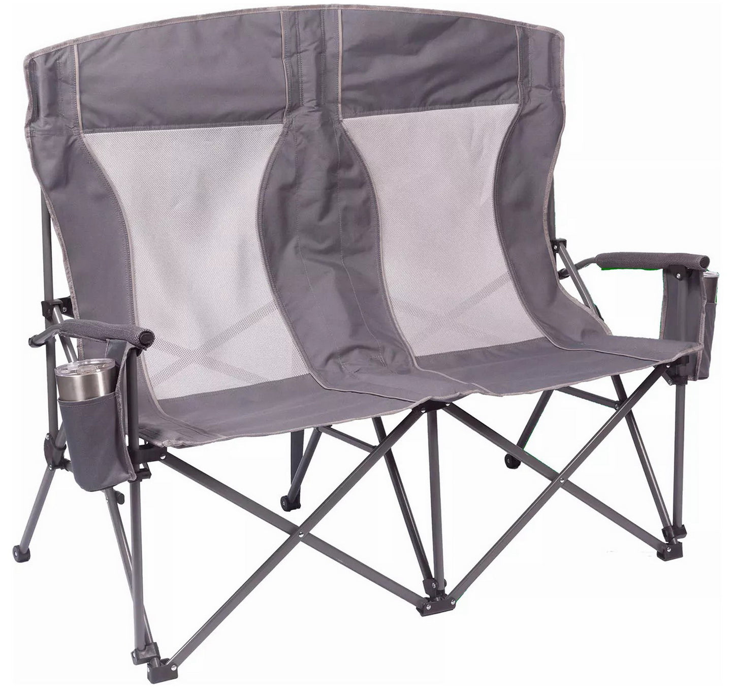 Oversized Folding Portable Camping Arm Chair Outdoor Double Wide