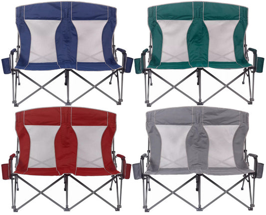 Oversized Folding Portable Camping Arm Chair Outdoor Double Wide
