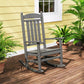 Outdoor Rocking Chair Patio Porch Rocker Durable Plastic Boards 350 lb Capacity
