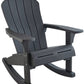 Keter Outdoor Rocking Adirondack Chair Porch Rocker Heavy Duty 350 lb Capacity