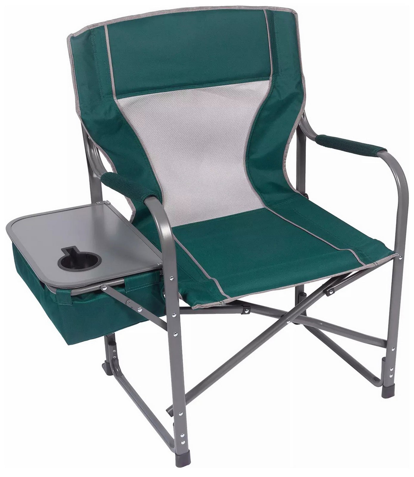 Oversized Directors Outdoor Camping Folding Chair 12 Can Cooler & Side Table