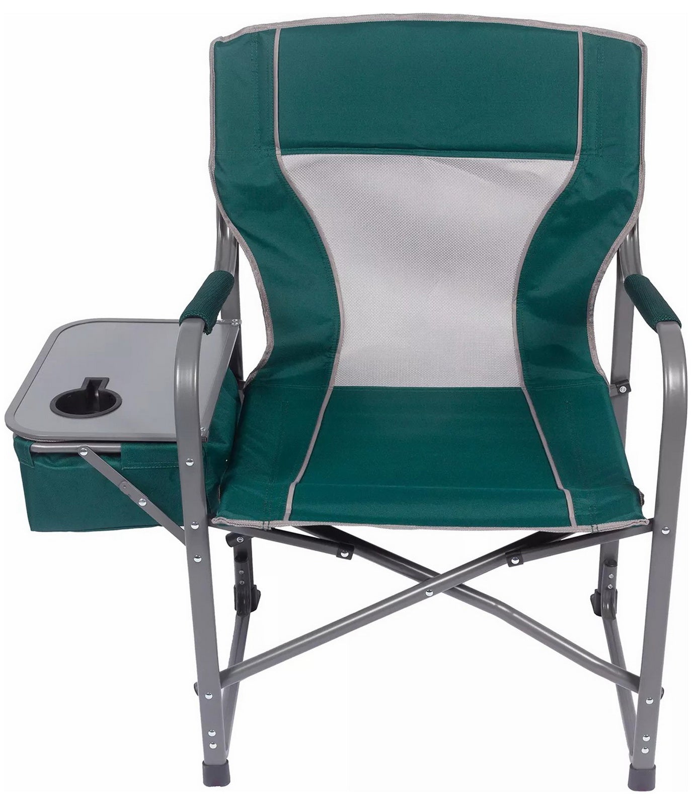 Oversized Directors Outdoor Camping Folding Chair 12 Can Cooler & Side Table