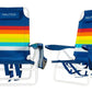 Two Nautica Portable Beach Chairs w/ Cup Holder Padded Backpack Straps 4 Colors