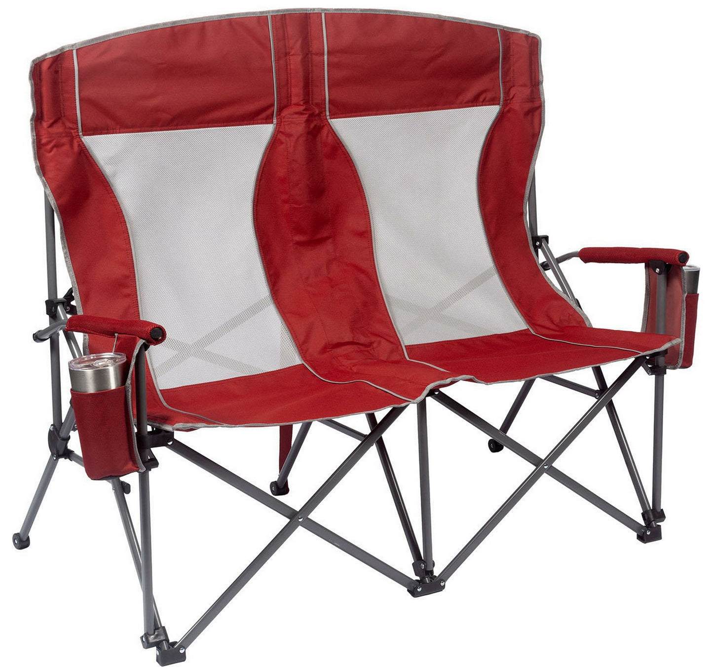 Oversized Folding Portable Camping Arm Chair Outdoor Double Wide