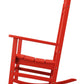 Outdoor Rocking Chair Patio Porch Rocker Durable Plastic Boards 350 lb Capacity