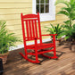 Outdoor Rocking Chair Patio Porch Rocker Durable Plastic Boards 350 lb Capacity