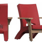 Mayne Mesa 3 pc Resin & Cedar Wood Outdoor Furniture Seating Set 2 Chairs Table