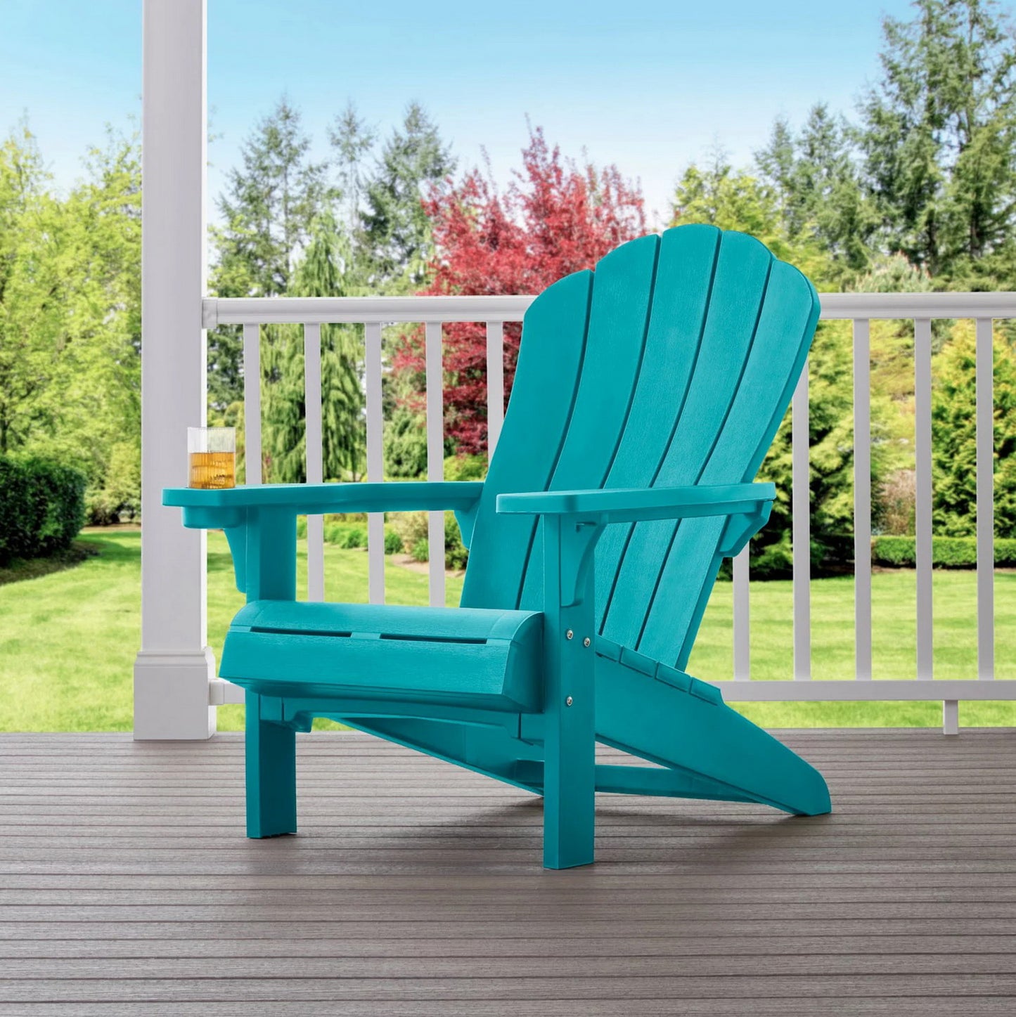 Keter Adirondack Chair Outdoor All Weather Plastic Deck Patio Pool Furniture