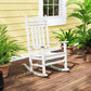 Outdoor Rocking Chair Patio Porch Rocker Durable Plastic Boards 350 lb Capacity
