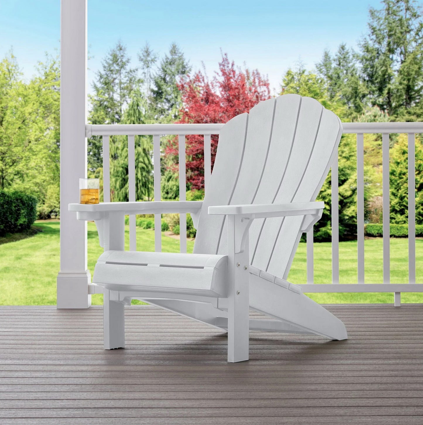 Keter Adirondack Chair Outdoor All Weather Plastic Deck Patio Pool Furniture