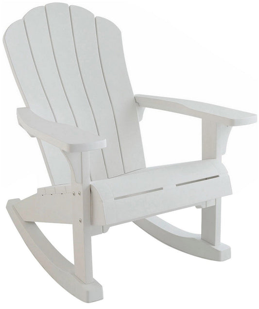 Keter Outdoor Rocking Adirondack Chair Porch Rocker Heavy Duty 350 lb Capacity