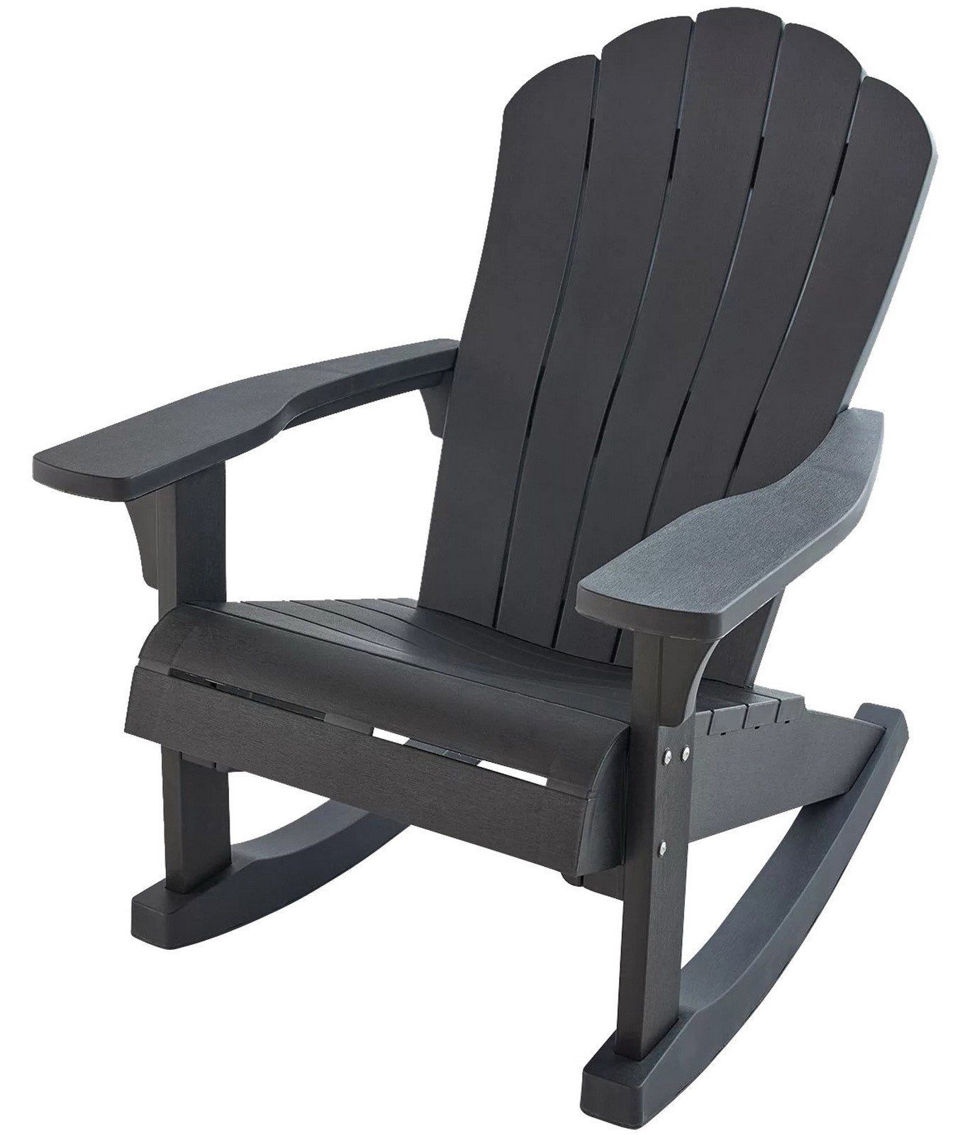 Keter Outdoor Rocking Adirondack Chair Porch Rocker Heavy Duty 350 lb Capacity