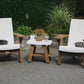 Mayne Mesa 3 pc Resin & Cedar Wood Outdoor Furniture Seating Set 2 Chairs Table