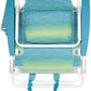 Two Nautica Portable Beach Chairs w/ Cup Holder Padded Backpack Straps 4 Colors