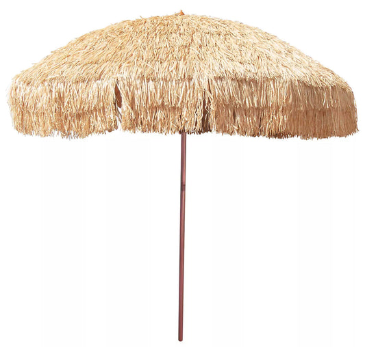 Large 8' Hula Beach Umbrella Tiki Thatch Canopy Patio Pool Market Shade