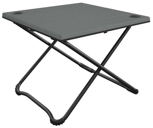 Cosco Gray 24" Steel Frame Square Resin Folding Camping Table