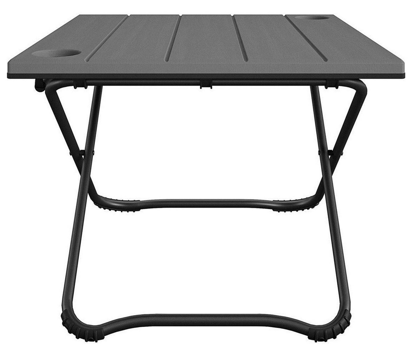 Cosco Gray 24" Steel Frame Square Resin Folding Camping Table