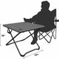 Cosco Gray 24" Steel Frame Square Resin Folding Camping Table