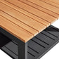 4 pc Teak Wood Outdoor Patio Seating Set Sofa 2 Chairs Cushions Coffee Table
