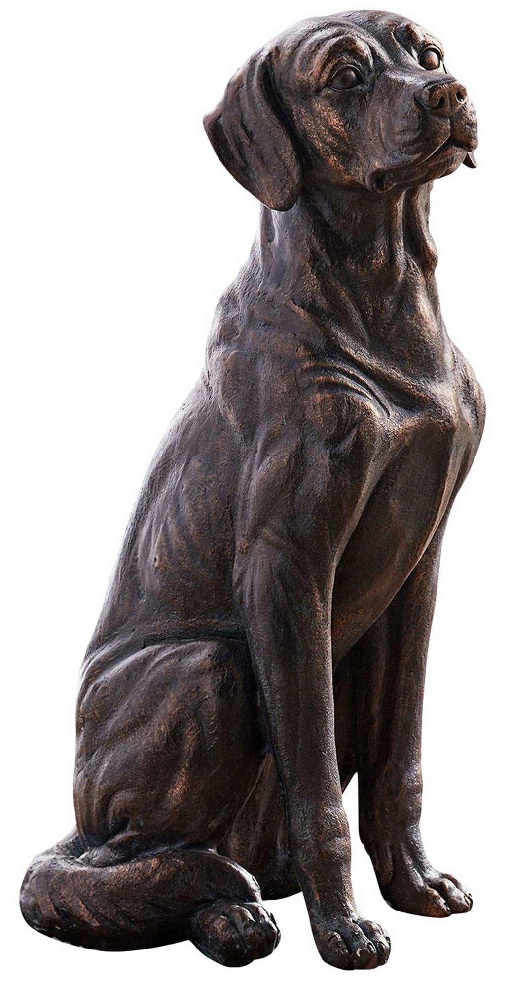 26" Tall Sitting Labrador Retriever Dog Statue Indoor Outdoor Weather Resistant