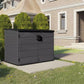 Big Outdoor Horizontal 2 Door Garden Storage Shed Box Fits 2 Trash Cans