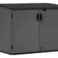 Big Outdoor Horizontal 2 Door Garden Storage Shed Box Fits 2 Trash Cans