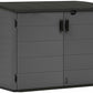 Big Outdoor Horizontal 2 Door Garden Storage Shed Box Fits 2 Trash Cans