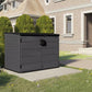 Big Outdoor Horizontal 2 Door Garden Storage Shed Box Fits 2 Trash Cans