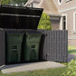 Big Outdoor Horizontal 2 Door Garden Storage Shed Box Fits 2 Trash Cans