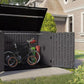Big Outdoor Horizontal 2 Door Garden Storage Shed Box Fits 2 Trash Cans