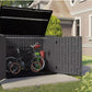 Big Outdoor Horizontal 2 Door Garden Storage Shed Box Fits 2 Trash Cans