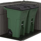 Big Outdoor Horizontal 2 Door Garden Storage Shed Box Fits 2 Trash Cans