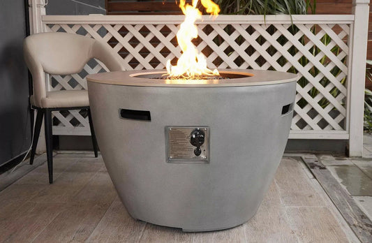 35" Outdoor Round Gas MGO Ceramic Firepit