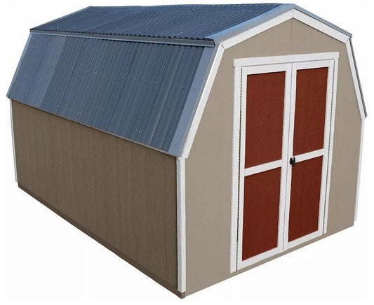 8' x 12' Outdoor Wood Shed Barn Style Roof Wooden Easy Build Full Install Kit