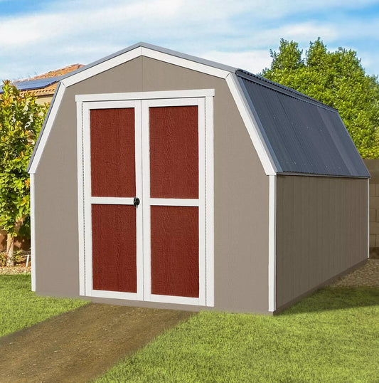 8' x 12' Outdoor Wood Shed Barn Style Roof Wooden Easy Build Full Install Kit