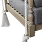 63" Wide Cambridge Casual Hanging Porch Swing with Cushion Estate Daybed